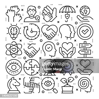 Core Values Line Icon Pattern Design Core Values Line Icon Pattern Design