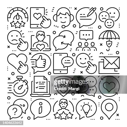 Feedback Line Icon Pattern Design Feedback Line Icon Pattern Design