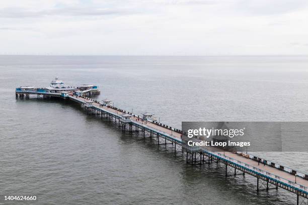 Looking down on Llandudno pier.