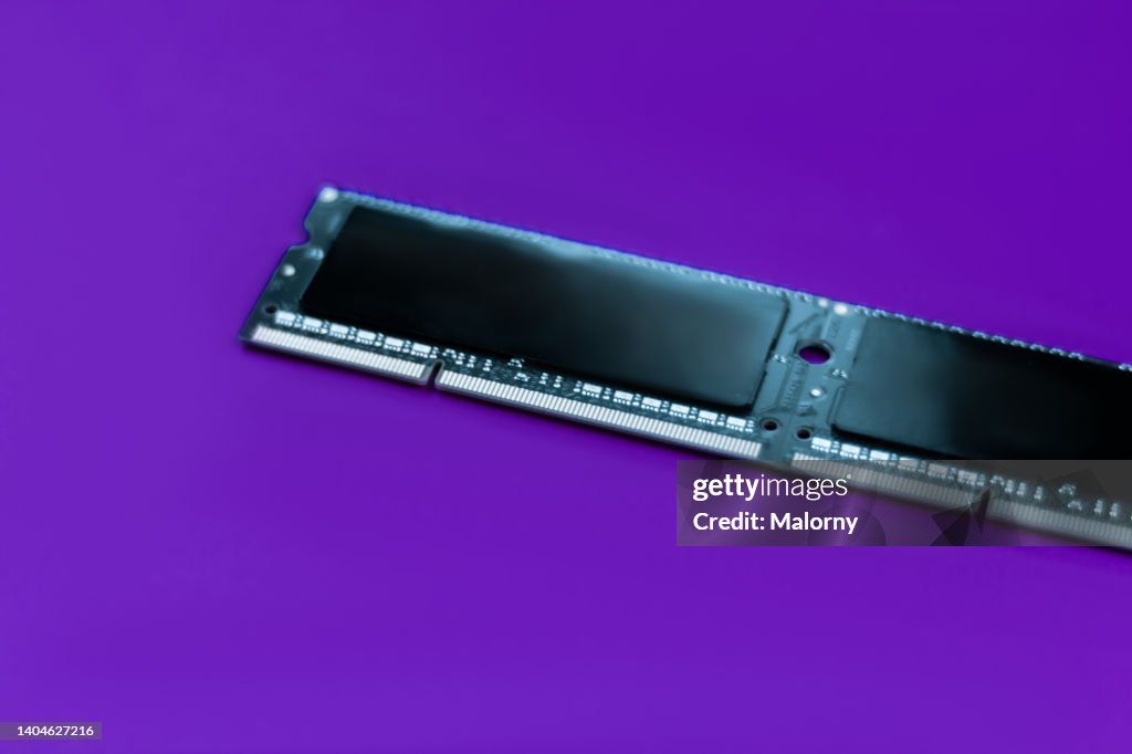 Expansion Ram Module Ram Expansion Modules For A Pc On Purple Background High-Res Stock ...