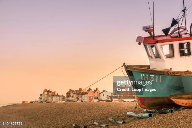 Fishing boat on the beach at Aldeburgh,