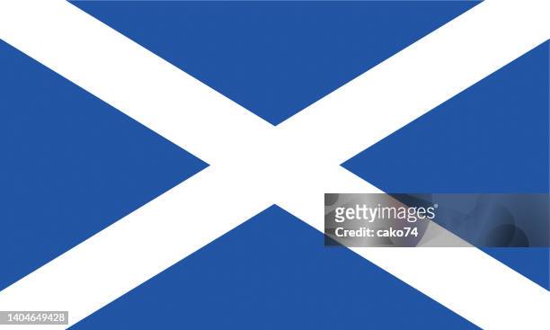 flagge von schottland vektor illustration - scotland stock-grafiken, -clipart, -cartoons und -symbole