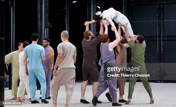 Models walk the runway during the Issey Miyake Menswear Spring Summer 2023 show as part of Paris Fashion Week on June 23, 2022 in Paris, France.