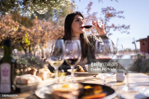 mid adult women on a winetasting event - mendoza stock pictures, royalty-free photos & images