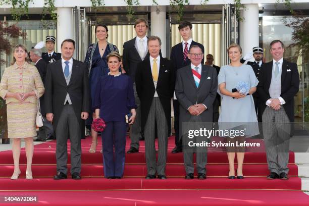 Grand Duchess Maria Teresa of Luxembourg and Grand Duke Henri of Luxembourg, Luxembourg Prime Minister Xavier Bettel, Prince Guillaume of Luxembourg...