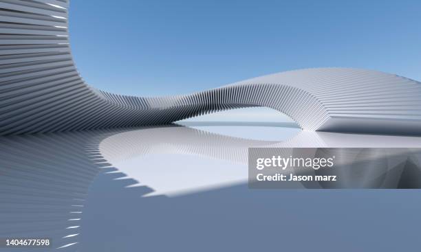 abstract concrete building background. 3d render - repetition architecture stock pictures, royalty-free photos & images