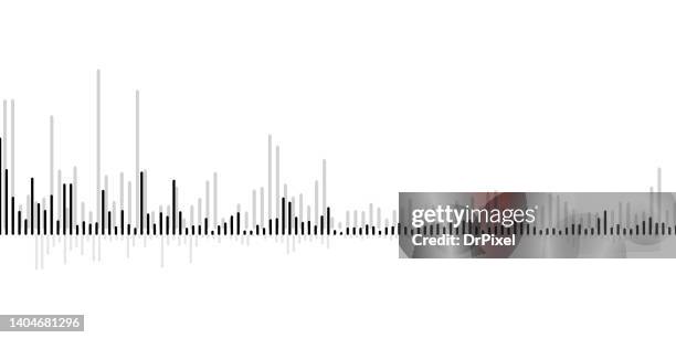 abstract audio waveform visualization - stereo volume stock pictures, royalty-free photos & images