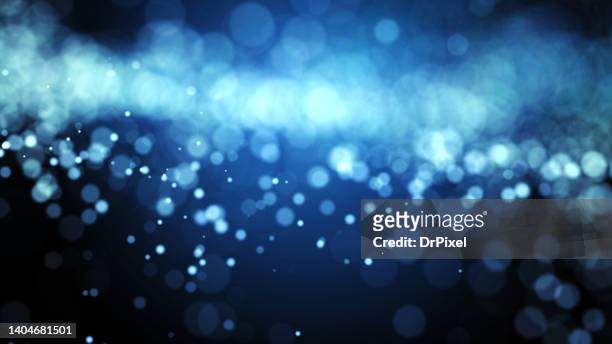 blurry blue particles background - awards night stock pictures, royalty-free photos & images