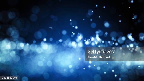 blurry blue particles background - awards night fotografías e imágenes de stock