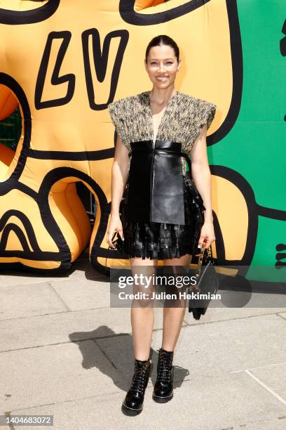Jessica Biel attends the Louis Vuitton Menswear Spring Summer 2023 show as part of Paris Fashion Week on June 23, 2022 in Paris, France.