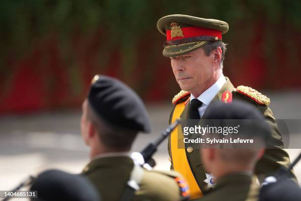 Grand Duke Henri of Luxembourg attends the military parade of National Day on June 23, 2022 in Luxembourg, Luxembourg.