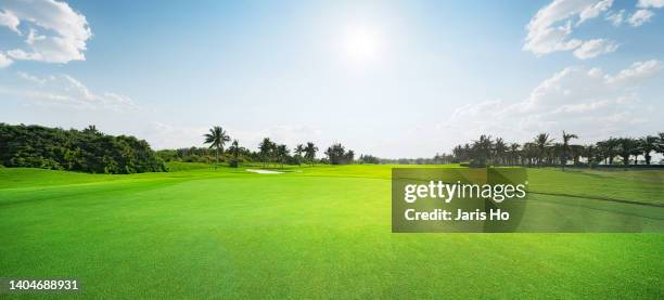 golf course - green de golf fotografías e imágenes de stock