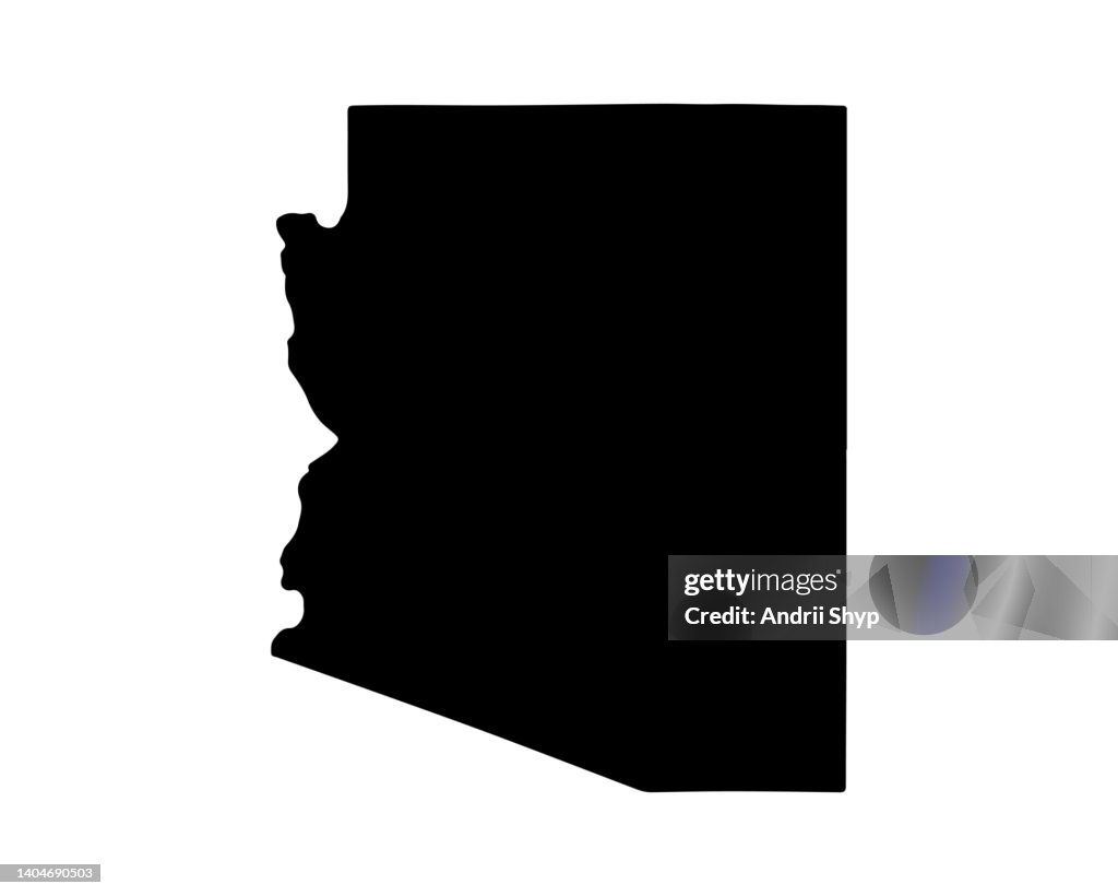 State Vector Images Us State Map Arizona Silhouette Symbol Vector Illustration High-Res ...