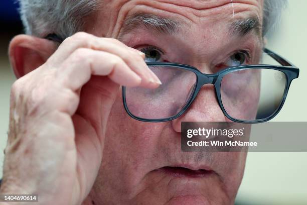 Jerome Powell, Chairman of the Board of Governors of the Federal Reserve System testifies before the House Committee on Financial Services June 23,...