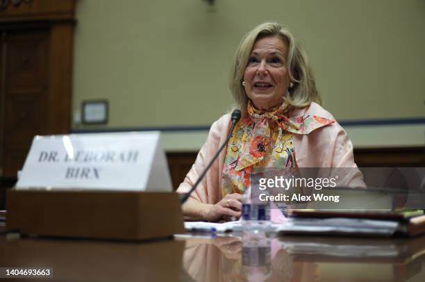 Former Trump Administration Coronavirus Response Coordinator Dr. Deborah Birx testifies during a hearing before House Select Subcommittee on the...