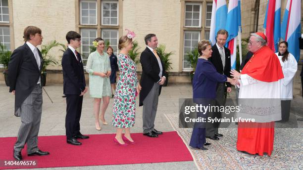 Princesse Alexandra, Prince Louis, Prince Gabriel and Prince Guillaume of Luxembourg and Princess Stephanie of Luxembourg, Grand Duchess Maria...