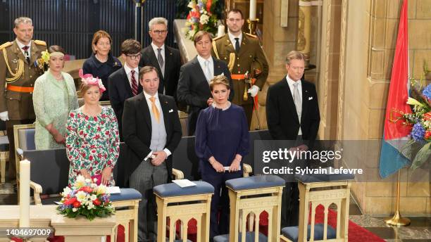 Princesse Alexandra, Prince Louis, Prince Gabriel and Prince Guillaume of Luxembourg and Princess Stephanie of Luxembourg, Grand Duchess Maria...