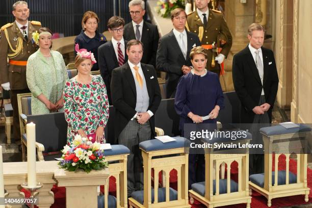 Princesse Alexandra, Prince Louis, Prince Gabriel and Prince Guillaume of Luxembourg and Princess Stephanie of Luxembourg, Grand Duchess Maria...