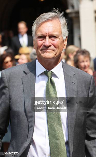 Charles Delevingne departs Westminster Abbey following the service of celebration for The Lady Elizabeth Shakerley CVO also known as Lady Elizabeth...