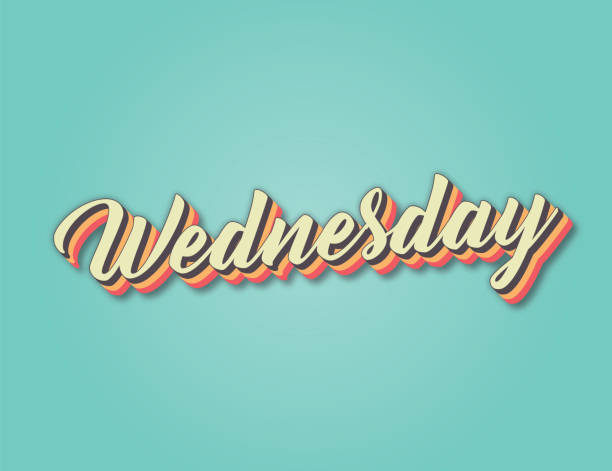 Wednesday Lettering Color 17,652 Wednesday Logo High Res Illustrations - Getty Images