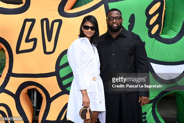 Chanel Iman and Davon Godchaux attend the Louis Vuitton Menswear Spring Summer 2023 show as part of Paris Fashion Week on June 23, 2022 in Paris,...