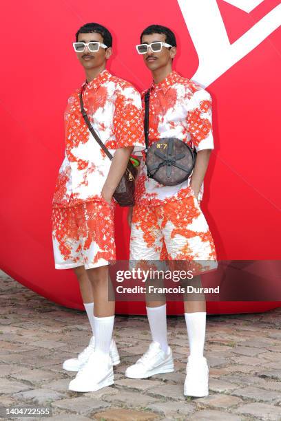 Mohammed Hadban and Humaid Habdan attend the Louis Vuitton Menswear Spring Summer 2023 show as part of Paris Fashion Week on June 23, 2022 in Paris,...