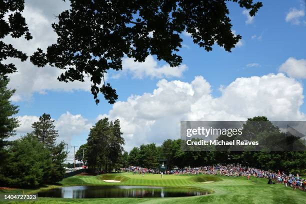 General view of the eighth hole during the first round of Travelers Championship at TPC River Highlands on June 23, 2022 in Cromwell, Connecticut.