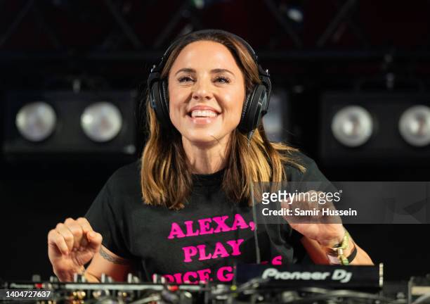 Mel performs on the William's Green stage during day two of Glastonbury Festival at Worthy Farm, Pilton on June 23, 2022 in Glastonbury, England.