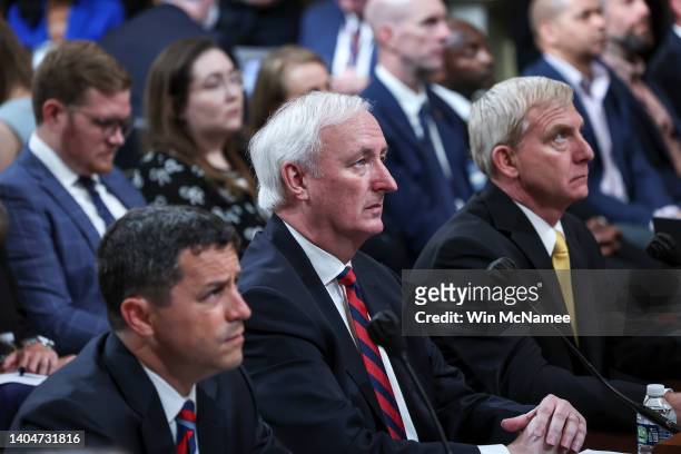 Steven Engel, former Assistant Attorney General for the Office of Legal Counsel, Jeffrey Rosen, former Acting Attorney General, and Richard Donoghue,...