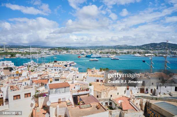 ibiza town landscape with pot - ibiza town stock pictures, royalty-free photos & images