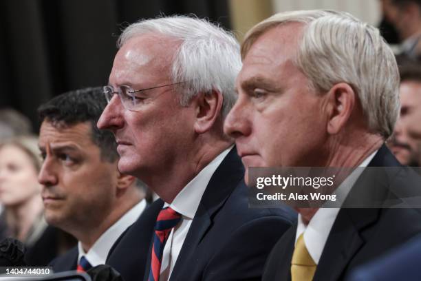 Steven Engel, former Assistant Attorney General for the Office of Legal Counsel, Jeffrey Rosen, former Acting Attorney General, and Richard Donoghue,...