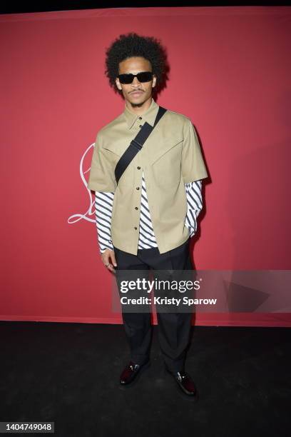 Leroy Sané attends Highsnobiety x Christian Louboutin Party During The Paris Fashion Week - Menswear Spring/Summer 2023 on June 23, 2022 in Paris,...