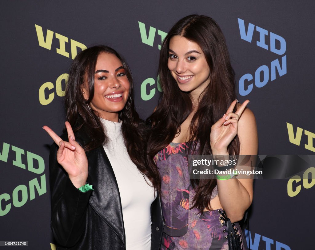 Sienna Leone and Kira Kosarin attend 2022 VidCon at Anaheim... News ...