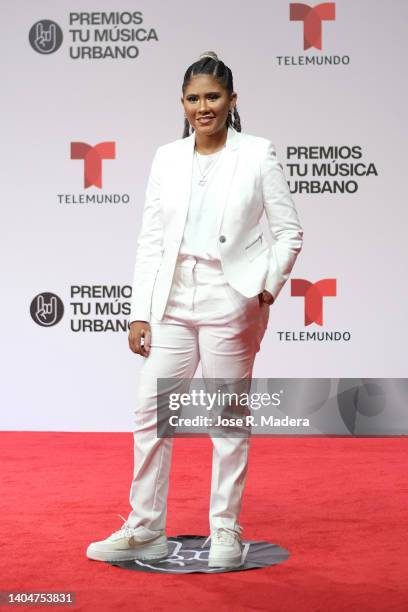 Lizzy Parra attends Premios Tu Música Urbano 2022 on June 23, 2022 in San Juan, Puerto Rico.