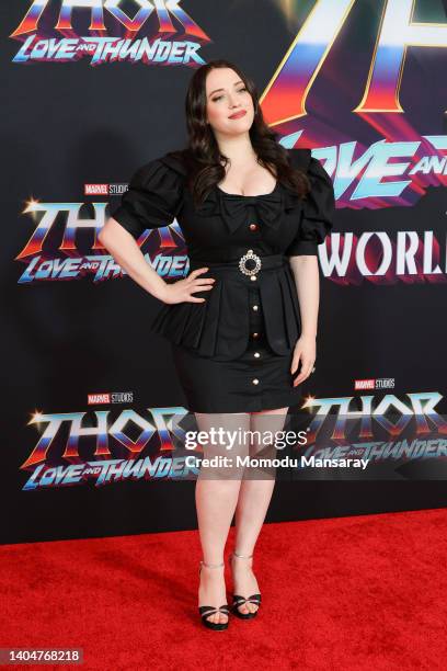 Kat Dennings attends the Marvel Studios "Thor: Love And Thunder" Los Angeles Premiere at El Capitan Theatre on June 23, 2022 in Los Angeles,...