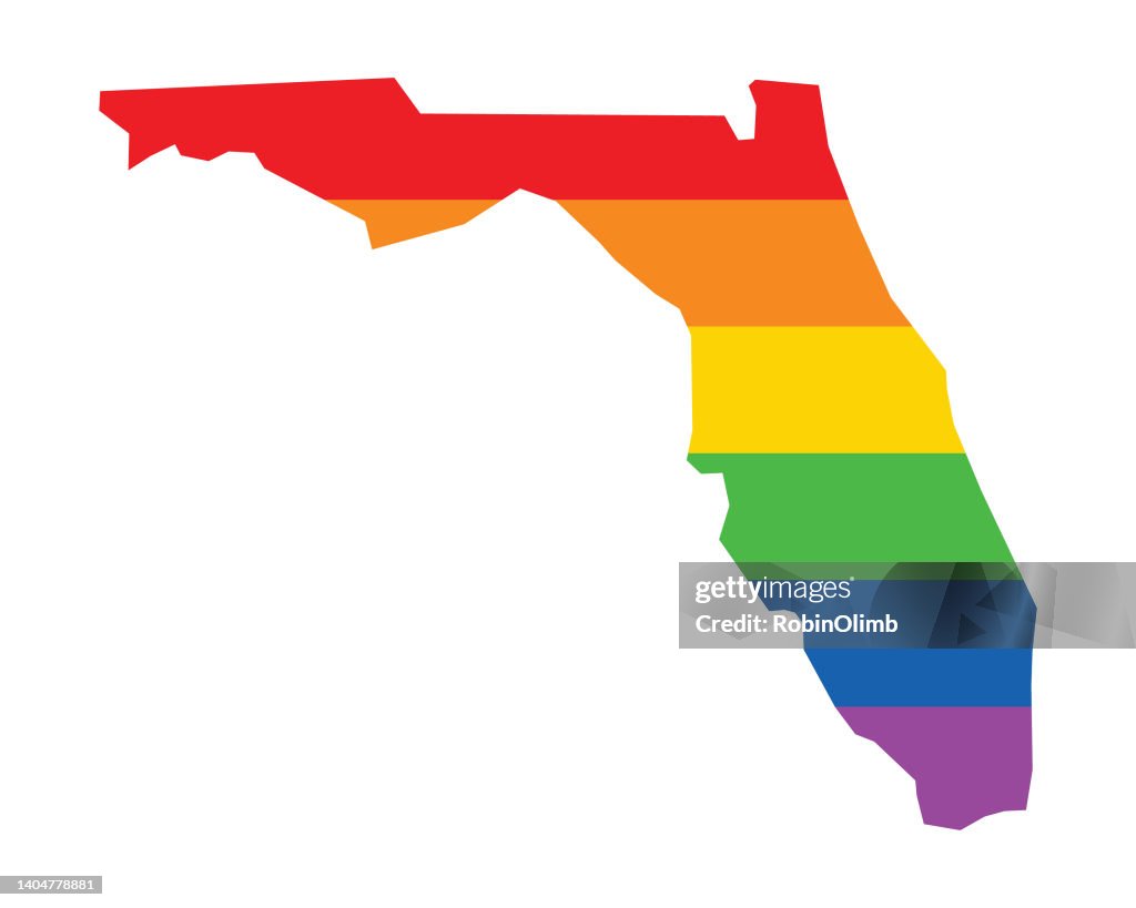 Florida Rainbow Map High-Res Vector Graphic - Getty Images
