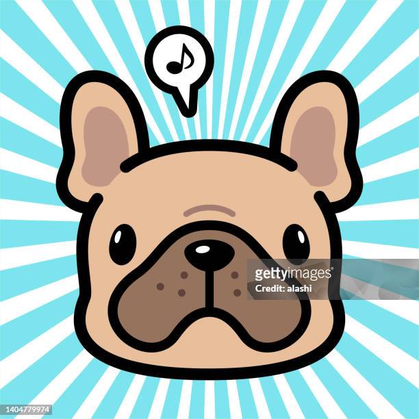 cute character design of the french bulldog - dog whistle stock illustrations