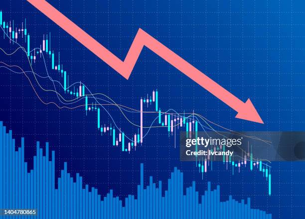 弱気市場 - 株価暴落点のイラスト素材／クリップアート素材／マンガ素材／アイコン素材