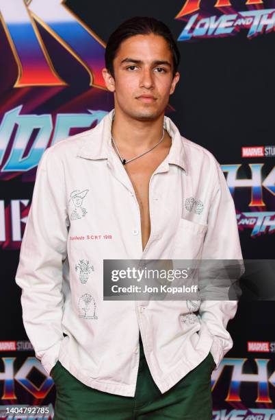 Aramis Knight attends the Marvel Studios "Thor: Love And Thunder" Los Angeles Premiere at El Capitan Theatre on June 23, 2022 in Los Angeles,...