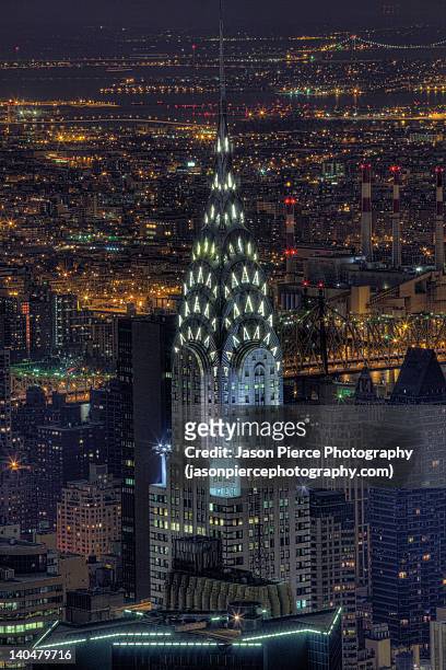 chrysler building at night - chrysler building stock pictures, royalty-free photos & images