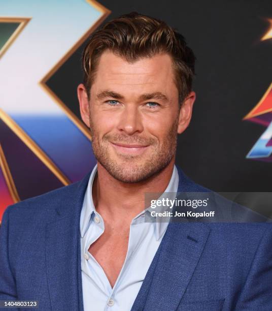 Chris Hemsworth attends Marvel Studios "Thor: Love And Thunder" Los Angeles Premiere at El Capitan Theatre on June 23, 2022 in Los Angeles,...