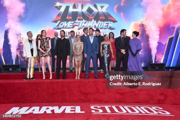 Sean Gunn, Karen Gillan, Brad Winderbaum, Head of Streaming, Television and Animation at Marvel Studios, Christian Bale, Louis D'Esposito, Natalie...