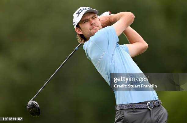 Zach Murray of Australia tees off on the 11th hole during the second round of the BMW International Open at Golfclub Munchen Eichenried on June 24,...