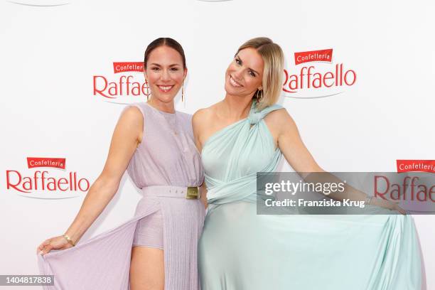 Kathi Woerndl and Sandra Kuhn during the "Raffaello Summer Day" on June 23, 2022 in Berlin, Germany.