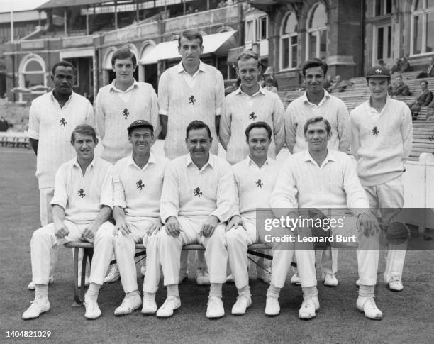 The 1968 Kent County Cricket Club from left to right , John Shepherd, Graham Johnson, Norman Graham, Derek Underwood, Asif Iqbal, Alan Knott Brian...