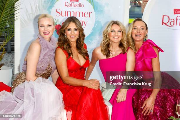 Franziska Knuppe, Liz Hurley, Frauke Ludowig and Lilly zu Sayn-Wittgenstein-Berleburg during the "Raffaello Summer Day" on June 23, 2022 in Berlin,...