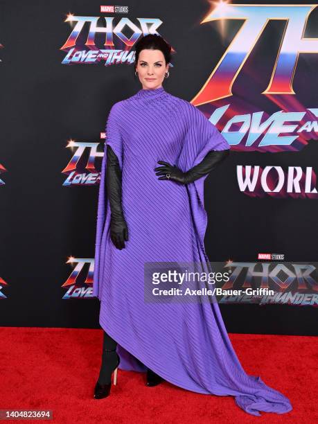 Jaimie Alexander attends Marvel Studios "Thor: Love and Thunder" Los Angeles Premiere at El Capitan Theatre on June 23, 2022 in Los Angeles,...