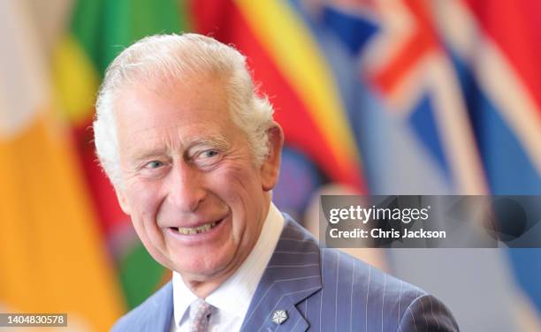 Prince Charles, Prince of Wales departs the CHOGM opening ceremony at Kigali Convention Centre on June 24, 2022 in Kigali, Rwanda. Prince Charles,...