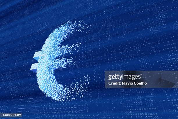 euro sign disappearing - european union currency stock pictures, royalty-free photos & images