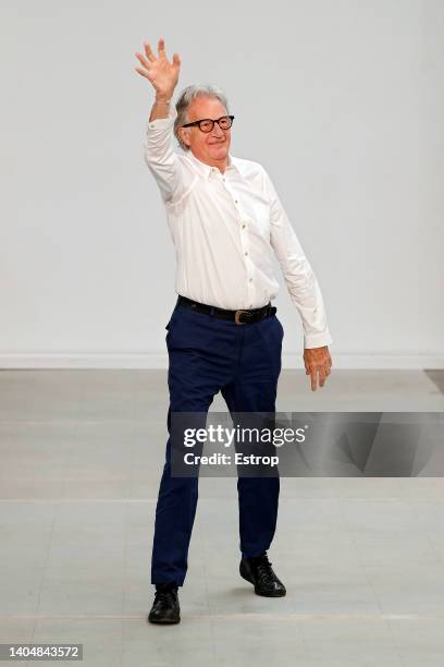 Designer Paul Smith walks the runway during the Paul Smith Menswear Spring Summer 2023 show as part of Paris Fashion Week on June 24, 2022 in Paris,...